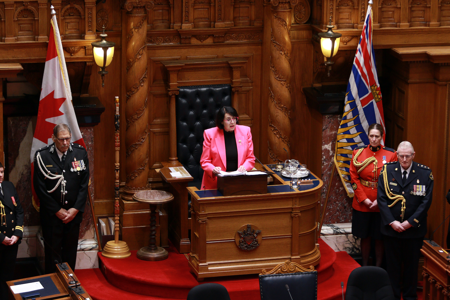 Lt.-Gov. Janet Austin delivers the throne speech
