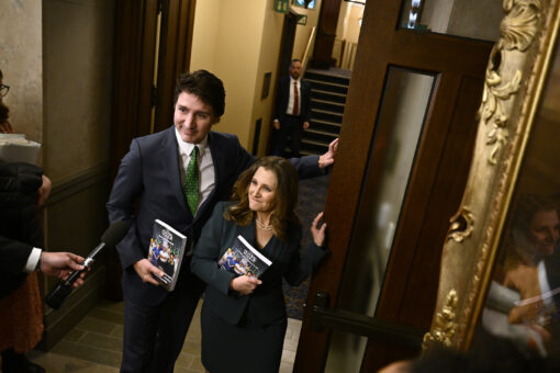 Justin Trudeau and Chrystia Freeland.