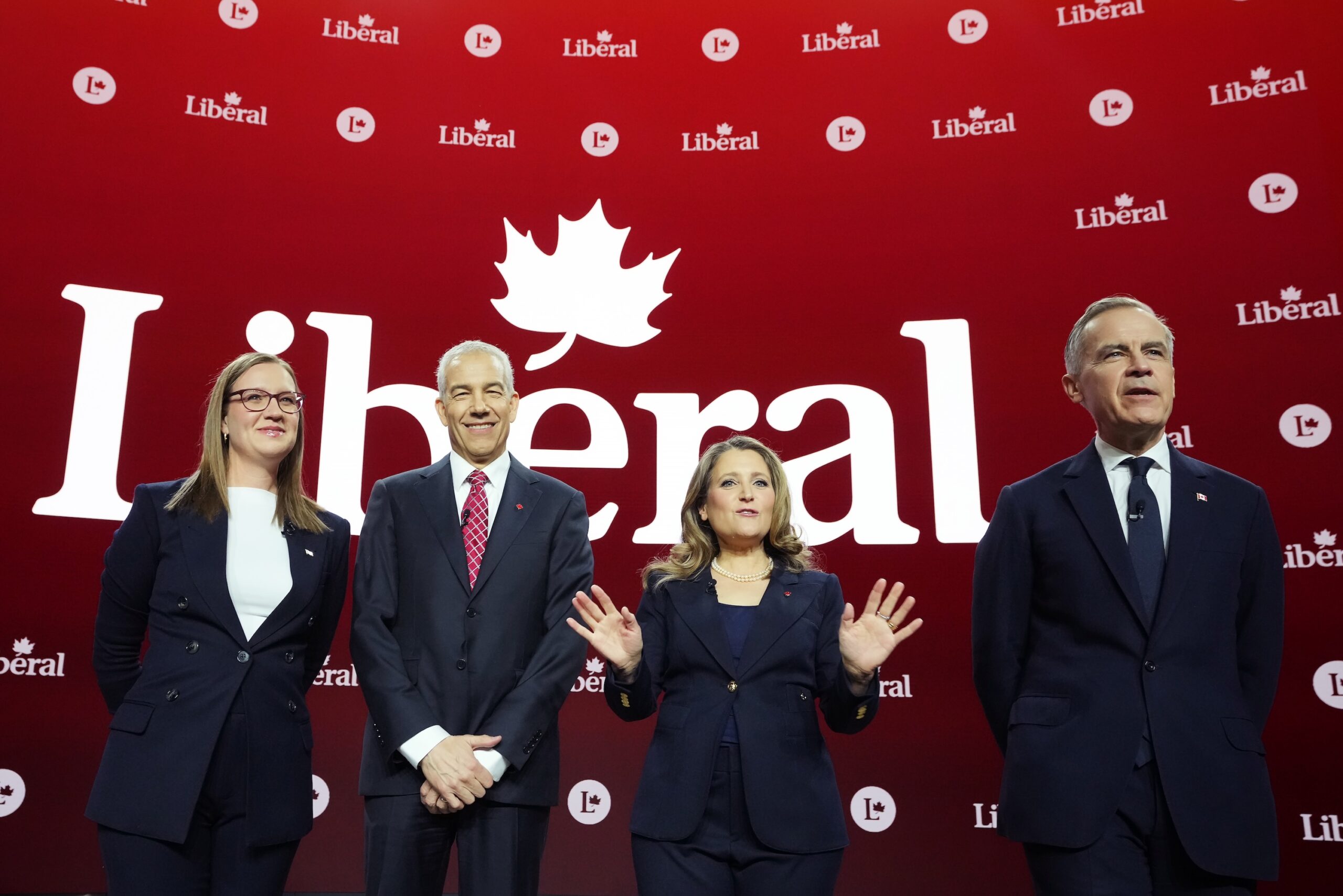 Liberal Party of Canada leadership candidates Karina Gould, Frank Baylis, Chrystia Freeland and Mark Carney.