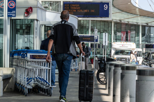 Travellers arrive at Montreal-Pierre Elliott Trudeau International Airport in Montreal, Friday, Sept. 13, 2024. THE CANADIAN PRESS/Christinne Muschi